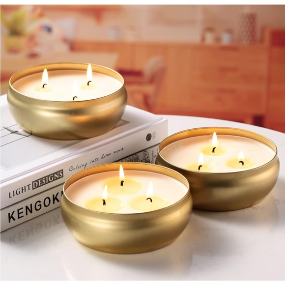 Other - 3/12$!!Candles!! Aromatherapy Soy Wax 3-wick candles